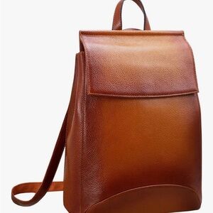 HESHE Genuine Leather Convertible Backpack Purse NWT